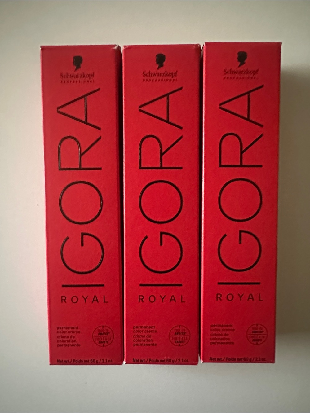 Schwarzkopf Igora Royal 6-00 Hair Color – 3 Tubes – New